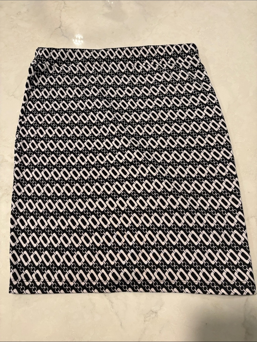 Black & White Patterned Women's Skirt | Sunny Taylor | women’s size L